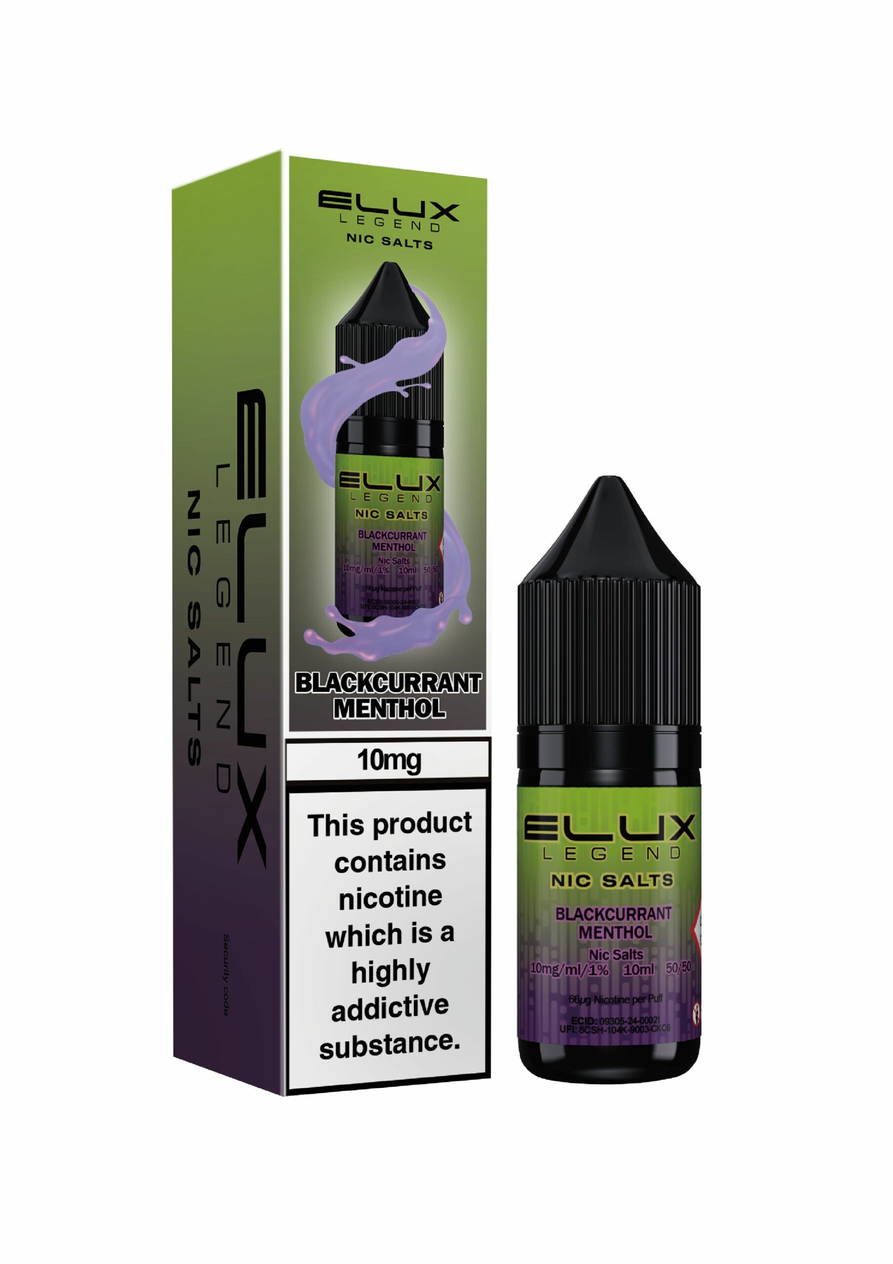 Blackcurrant Menthol | Elux Legend - Nic Salt (10ml)