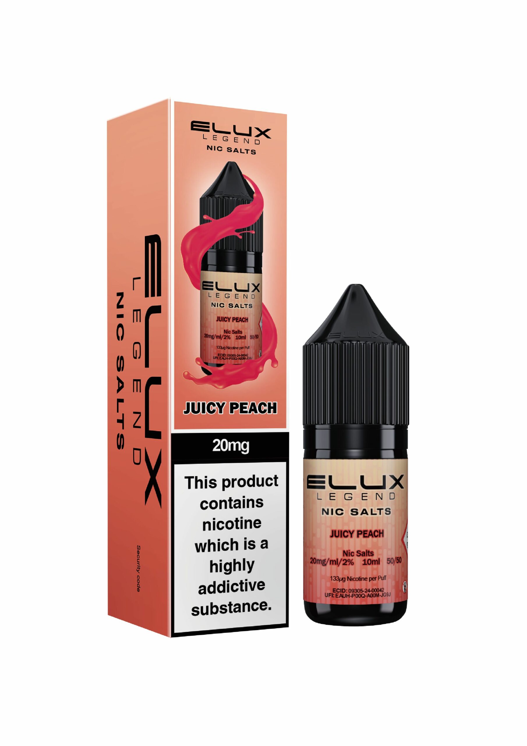 Juicy Peach | Elux Legend - Nic Salt (10ml)